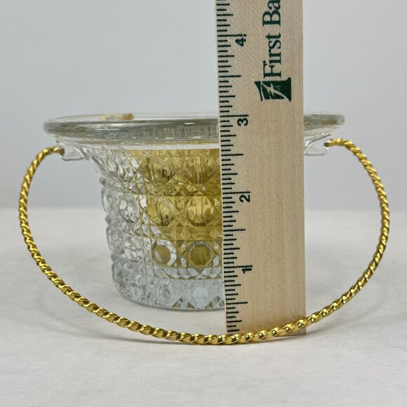 Vintage Avon Fostoria Crystal Backet Candle Holder with Bird Of Paradise Candle - Picture 13 of 13